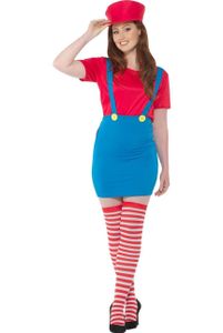 Super loodgieter rood dames kostuum