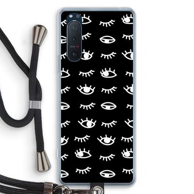 Eye pattern #3: Sony Xperia 5 II Transparant Hoesje met koord