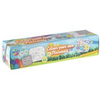 Moxy Placemats kleuren pasen met kleurpotloden & stickers, 6st.