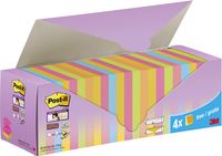 Post-it Super Sticky Z-Notes assorti, 90 vel, ft 76 x 76 mm, 20 + 4 GRATIS - thumbnail