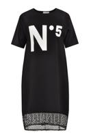 Yoek Jurk met mesh No5 | Zwart | Maat 50/52