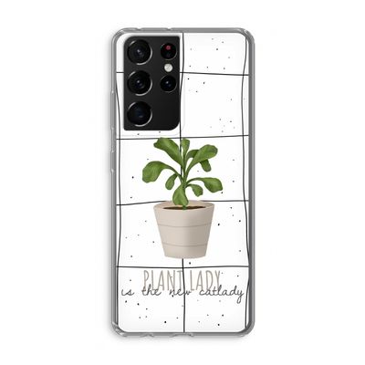 Kamerplant op vensterruit: Samsung Galaxy S21 Ultra Transparant Hoesje