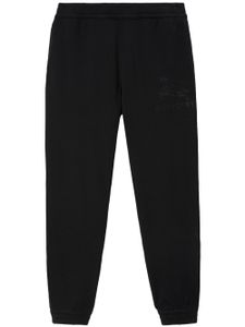 Burberry pantalon de jogging à broderies - Noir