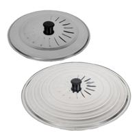 Gerimport Set 2x stuks spatdeksels - pannendeksels - rvs - stoomuitlaat - Dia 28 en 36 cm