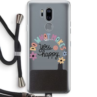 Happy days: LG G7 Thinq Transparant Hoesje met koord