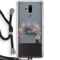 Happy days: LG G7 Thinq Transparant Hoesje met koord