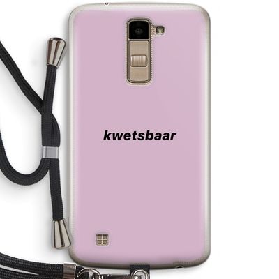 kwetsbaar: LG K10 (2016) Transparant Hoesje met koord