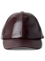 Courrèges casquette en vinyle à logo brodé - Marron