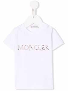 Moncler Enfant t-shirt à logo imprimé - Blanc