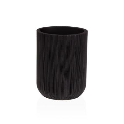 Tandenborstelhouder Versa Zwart Hars 8 x 10,5 x 8 cm