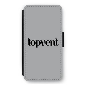 Topvent Grijs Zwart: iPhone 12 Pro Max Flip Hoesje