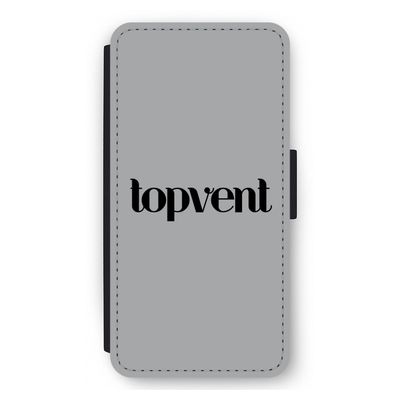 Topvent Grijs Zwart: iPhone 12 Pro Max Flip Hoesje