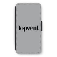 Topvent Grijs Zwart: iPhone 12 Pro Max Flip Hoesje