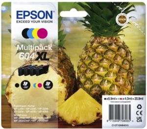 Inktcartridge Epson 604XL T10H46 zwart + 3 kleuren