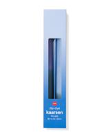 HEMA Huishoudkaarsen ⌀2.2x25cm Kleurverloop Blauw - 2 Stuks (blauw)