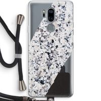 Gespikkelde marmer: LG G7 Thinq Transparant Hoesje met koord