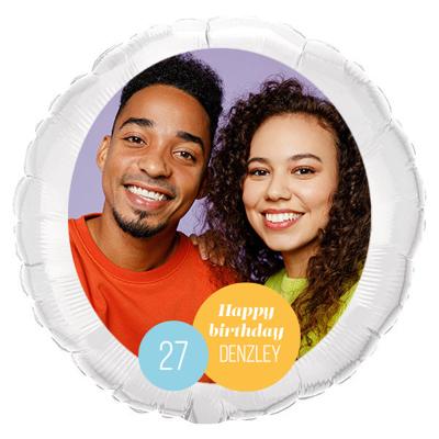 'Ballon 'Happy Birthday' met eigen naam, leeftijd en foto' kopen? | FOR YOU GIFTS