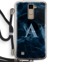 Midnight Marble: LG K10 (2016) Transparant Hoesje met koord
