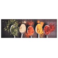 VidaXL Keukenmat wasbaar spoons 45x150 cm VidaXL Keukenmat wasbaar spoons 45x150 cm