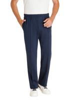 Comfortabele herenbroek met vouw blauw
