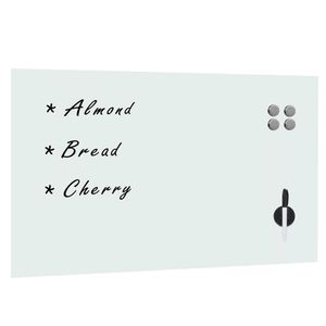 VidaXL Whiteboard voor aan de wand magnetisch 100x60 cm glas
