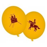 Ridders feest thema ballonnen - 8x stuks - Kinder Verjaardag feestartikelen