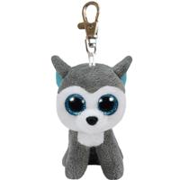 TY Clips Beanie Boos - pluche huskey hond sleutelhanger - 12 cm