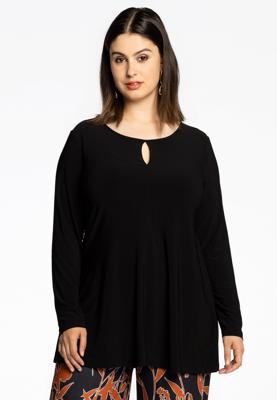 Yoek Tuniek flare split | Zwart | Maat 50/52