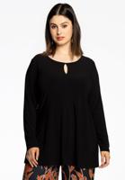 Yoek Tuniek flare split | Zwart | Maat 38/40