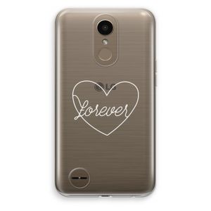 Forever heart pastel: LG K10 (2017) Transparant Hoesje