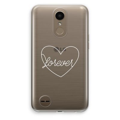Forever heart pastel: LG K10 (2017) Transparant Hoesje