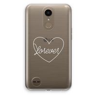 Forever heart pastel: LG K10 (2017) Transparant Hoesje