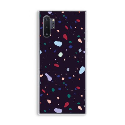 Dark Rounded Terrazzo: Samsung Galaxy Note 10 Plus Transparant Hoesje