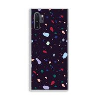 Dark Rounded Terrazzo: Samsung Galaxy Note 10 Plus Transparant Hoesje
