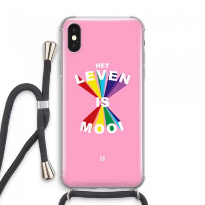 Het Leven Is Mooi: iPhone XS Max Transparant Hoesje met koord