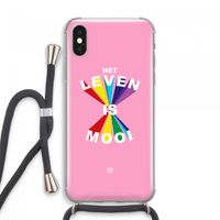 Het Leven Is Mooi: iPhone XS Max Transparant Hoesje met koord