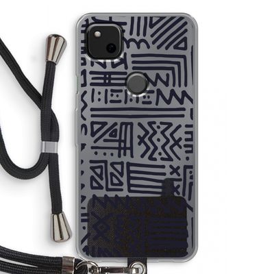 Marrakech print: Pixel 4a Transparant Hoesje met koord