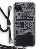 Marrakech print: Pixel 4a Transparant Hoesje met koord