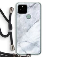 Witte marmer: Pixel 5 Transparant Hoesje met koord