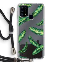 Lange bladeren: Samsung Galaxy M31 Transparant Hoesje met koord