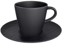 Villeroy & Boch Koffiekop en -schotel Manufacture Rock - Zwart - 160 ml Villeroy & Boch Koffiekop en -schotel Manufacture Rock - Zwart - 160 ml