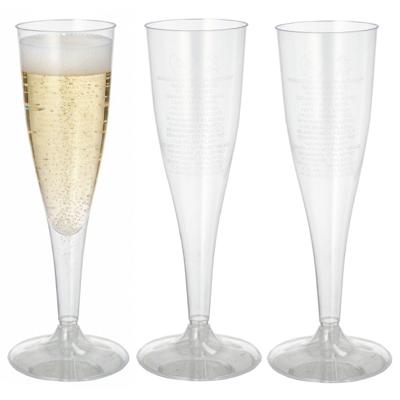 100x Champagne glazen van polystyreen