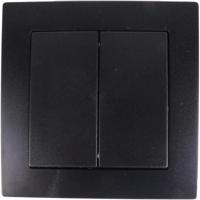 Inbouw wisselschakelaar dubbel - zwart - 250V 10A - WCD