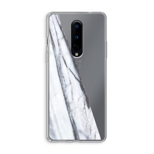 Gestreepte marmer: OnePlus 8 Transparant Hoesje