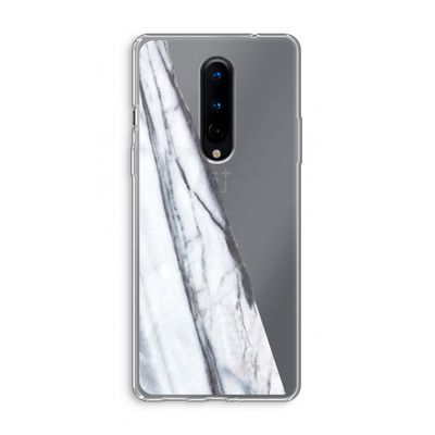 Gestreepte marmer: OnePlus 8 Transparant Hoesje
