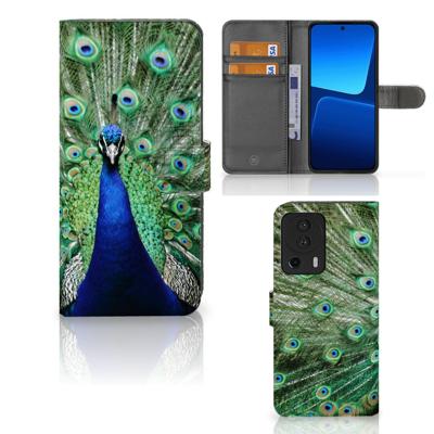 Xiaomi 13 Lite | Telefoonhoesje | Met pasjeshouder | Pauw