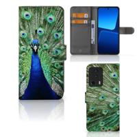 Xiaomi 13 Lite | Telefoonhoesje | Met pasjeshouder | Pauw