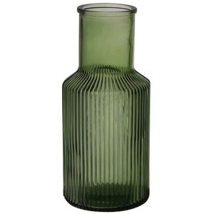 Bloemenvaas Bottle Amazing Green - donkergroen - glas - D10 x H22 cm