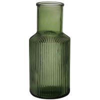 Bloemenvaas Bottle Amazing Green - donkergroen - glas - D10 x H22 cm