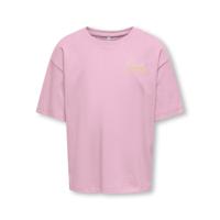 Kids ONLY zomer t-shirt S/S meisjes - loose fit - roze - Koghelen